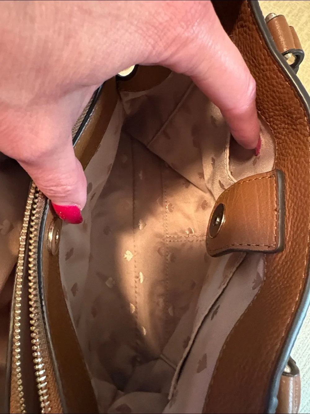 kate spade New York Brown Leather Tote Bag